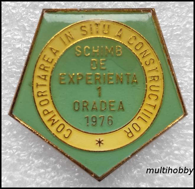 Insigna - Schimb de experienta 1<br/>Oradea<br/>1976