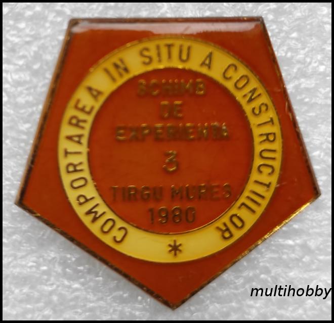 Insigna - Schimb de experienta 3<br/>Tirgu Mures<br/>1980