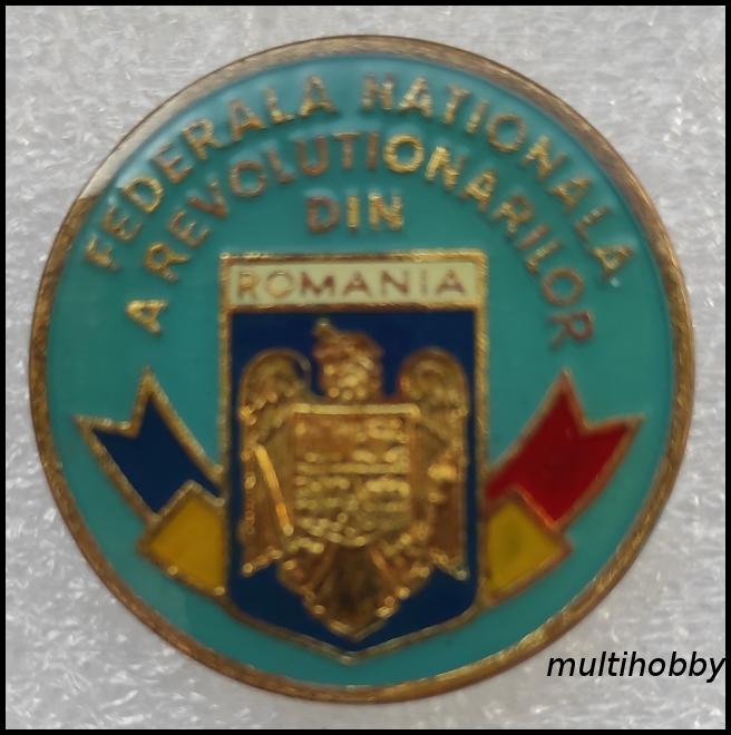 Insigna - Federatia nationala a revolutionarilor din ROMANIA
