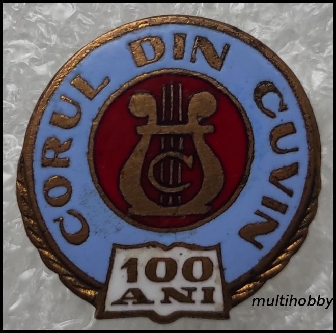 Insigna - Corul din Cuvin<br/>100 ani