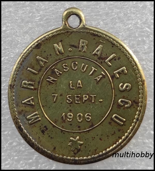 Medalie - 1906<br/>Maria N. Ralescu<br/>Nascuta la 7 sept 1906