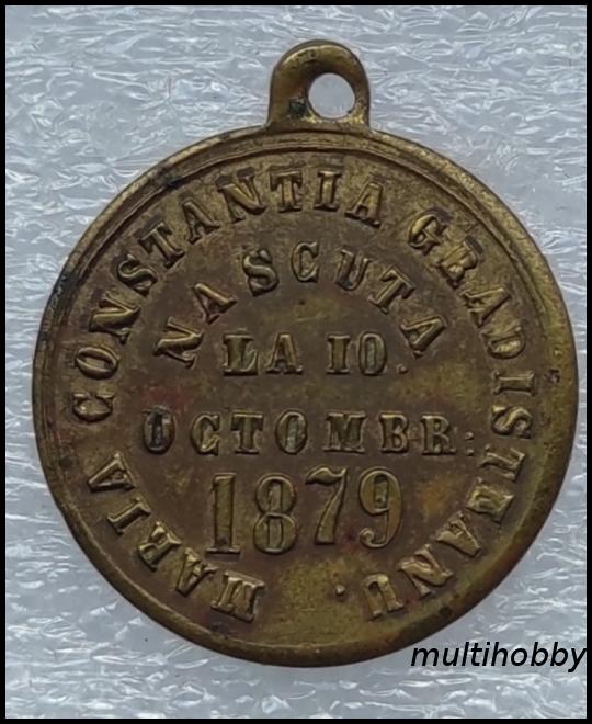 Medalie - 1879<br/>Maria Constantia Gradisteanu<br/>Nascuta la 10 Oct 1879