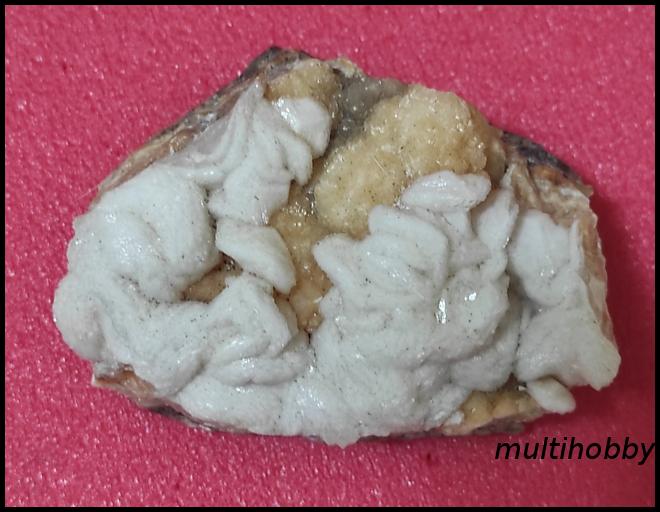 Mineral - Florocalcita in frunza pe 
Dolomit portocaliu